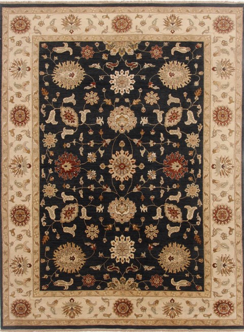 Ziegler Black Hand Knotted 90 X 124 Area Rug 250-17782 Image 0