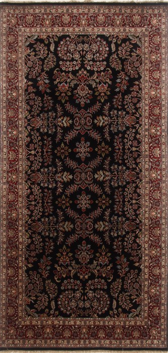 Kashan Blue Hand Knotted 59 X 1111  Area Rug 250-17785 Image 0