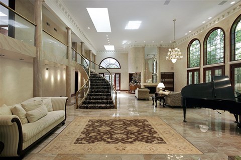 Chobi Brown Machine Made 711 X 911 Area Rug 300-17789 Image 1