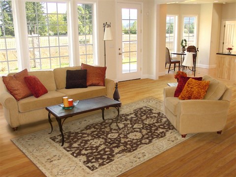 Chobi Brown Machine Made 711 X 911 Area Rug 300-17789 Image 4