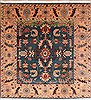 Pishavar Blue Square Hand Knotted 611 X 72  Area Rug 100-17796 Thumb 0