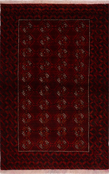 Baluch Red Hand Knotted 39 X 65 Area Rug 100-17798 Image 0