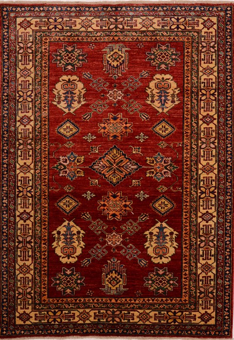 Kazak Red Hand Knotted 411 X 611 Area Rug 100-17803 Image 0