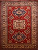Kazak Red Square Hand Knotted 68 X 86  Area Rug 100-17808 Thumb 0