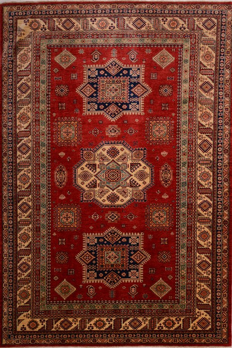 Kazak Red Hand Knotted 611 X 100 Area Rug 100-17810 Image 0