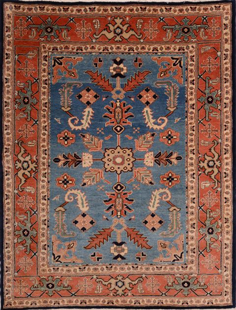 Pishavar Blue Hand Knotted 55 X 611 Area Rug 100-17811 Image 0