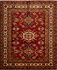 Kazak Red Square Hand Knotted 70 X 80  Area Rug 100-17812 Thumb 0