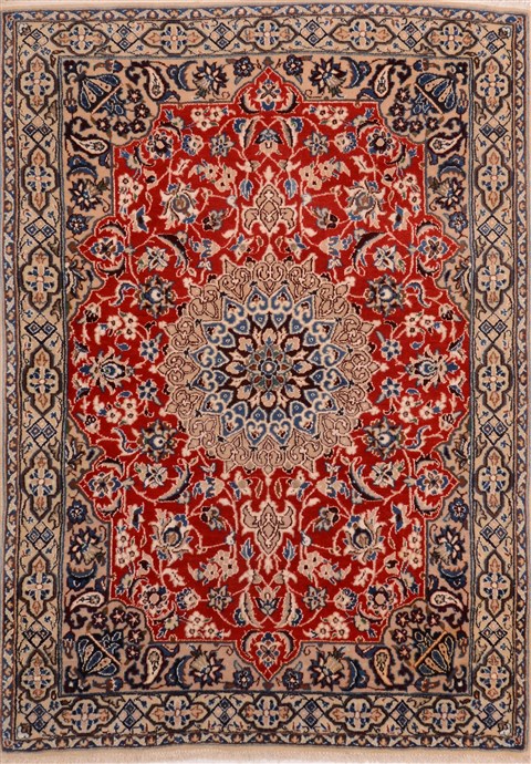 Nain Red Hand Knotted 30 X 44  Area Rug 100-17817 Image 0