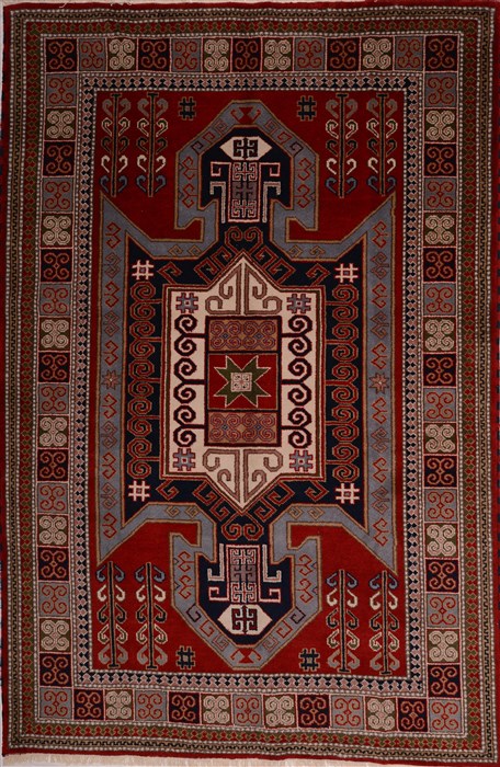 Serapi Red Hand Knotted 68 X 99 Area Rug 100-17818 Image 0
