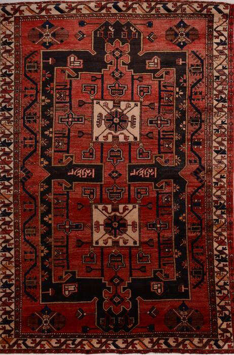Bakhtiar Red Hand Knotted 611 X 103  Area Rug 100-17821 Image 0