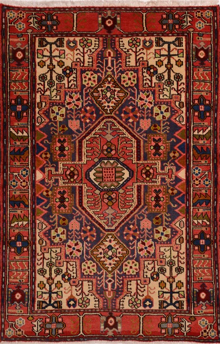 Hamedan Red Hand Knotted 35 X 51 Area Rug 100-17822 Image 0