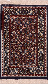 Bidjar Blue Hand Knotted 1'3" X 2'0"  Area Rug 100-17837