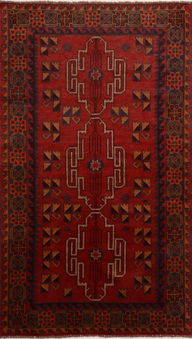 Baluch Red Hand Knotted 36 X 62  Area Rug 100-17856 Image 0