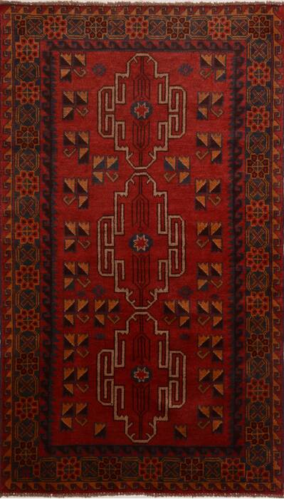 Baluch Red Hand Knotted 36 X 62  Area Rug 100-17857 Image 0