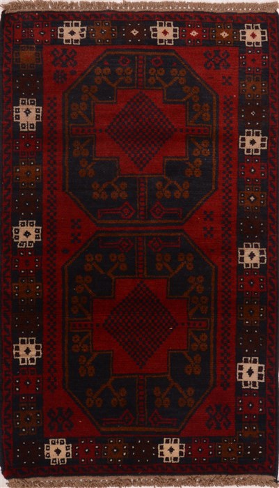 Baluch Red Hand Knotted 29 X 410 Area Rug 100-17859 Image 0
