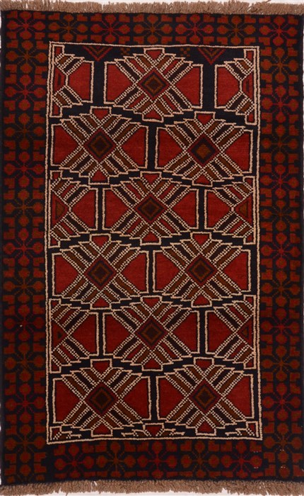 Baluch Red Hand Knotted 29 X 45  Area Rug 100-17861 Image 0