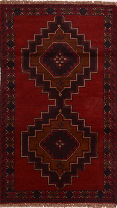 Baluch Red Hand Knotted 29 X 48 Area Rug 100-17867 Image 0