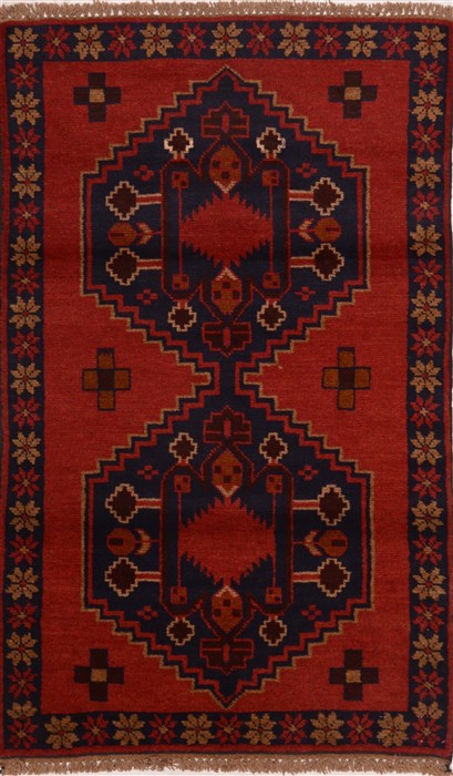 Baluch Red Hand Knotted 29 X 48 Area Rug 100-17870 Image 0