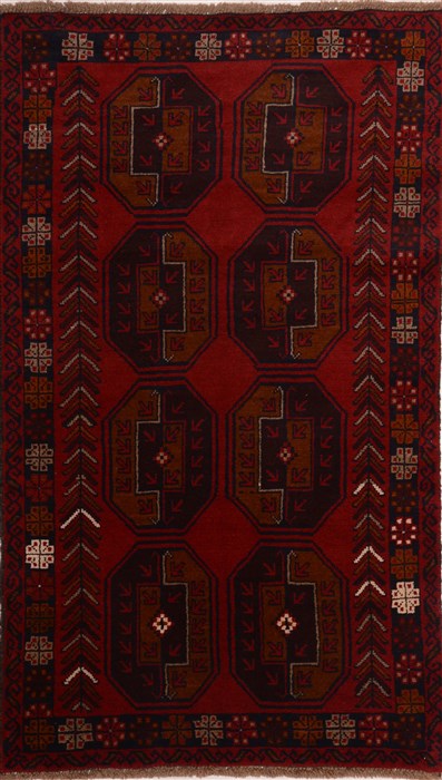 Baluch Red Hand Knotted 38 X 65 Area Rug 100-17872 Image 0
