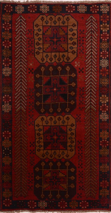 Baluch Red Hand Knotted 35 X 64  Area Rug 100-17874 Image 0
