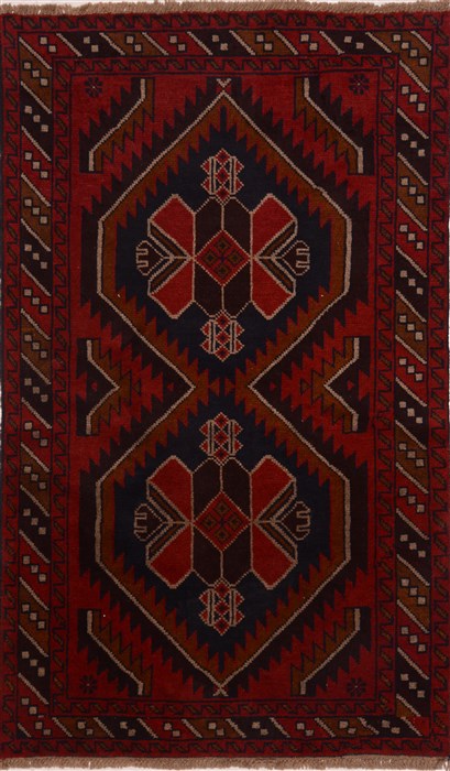 Baluch Red Hand Knotted 38 X 60 Area Rug 100-17892 Image 0
