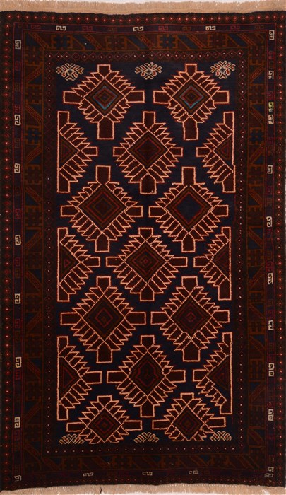 Baluch Blue Hand Knotted 36 X 510  Area Rug 100-17894 Image 0