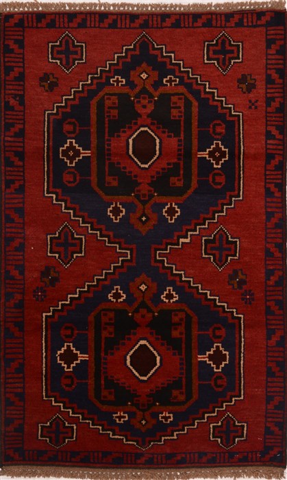 Baluch Red Hand Knotted 210 X 45  Area Rug 100-17898 Image 0