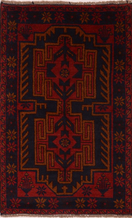 Baluch Red Hand Knotted 28 X 45  Area Rug 100-17906 Image 0