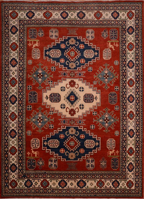Kazak Red Hand Knotted 89 X 1110 Area Rug 100-17907 Image 0