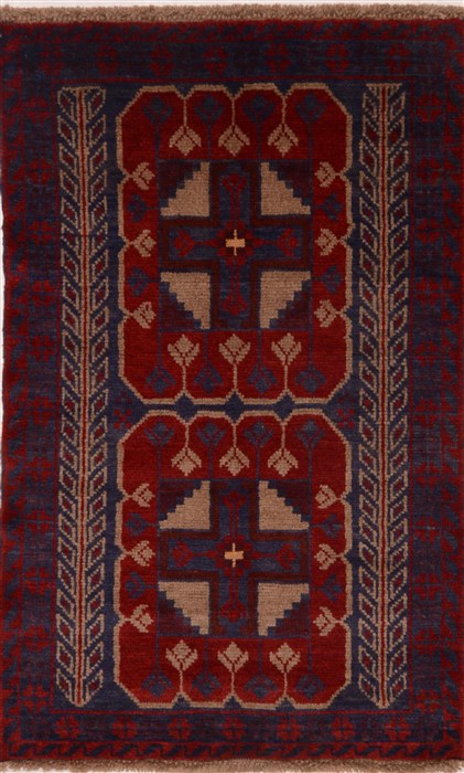 Baluch Red Hand Knotted 210 X 47 Area Rug 100-17908 Image 0