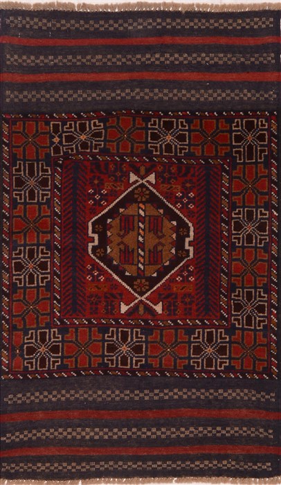 Baluch Red Hand Knotted 27 X 43  Area Rug 100-17909 Image 0