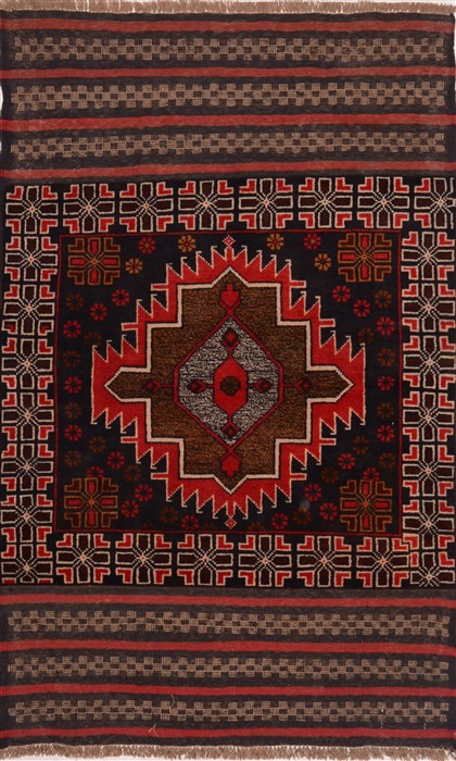 Baluch Red Hand Knotted 31 X 411 Area Rug 100-17917 Image 0