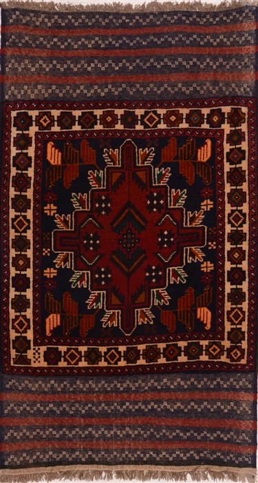 Baluch Red Hand Knotted 211 X 51 Area Rug 100-17919 Image 0