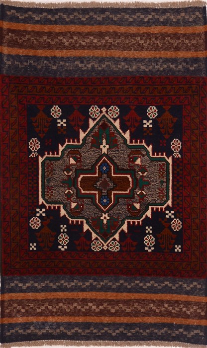 Baluch Blue Hand Knotted 211 X 47 Area Rug 100-17920 Image 0