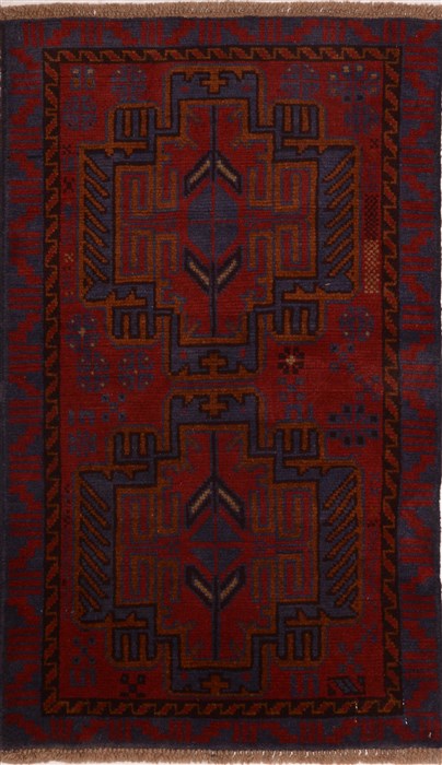Baluch Red Hand Knotted 26 X 46  Area Rug 100-17924 Image 0