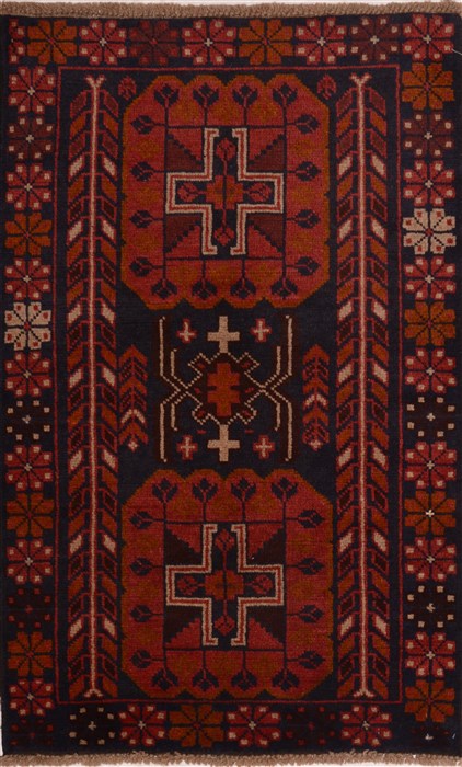 Baluch Red Hand Knotted 28 X 44  Area Rug 100-17929 Image 0