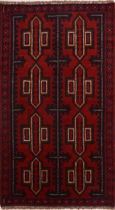 Baluch Red Hand Knotted 27 X 46  Area Rug 100-17933 Image 0