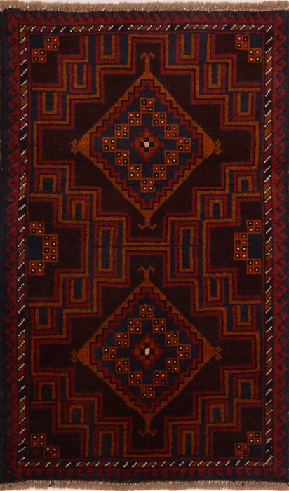 Baluch Red Hand Knotted 28 X 45  Area Rug 100-17936 Image 0