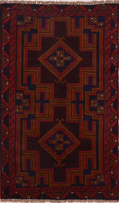 Baluch Red Hand Knotted 28 X 44  Area Rug 100-17943 Image 0