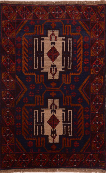 Baluch Red Hand Knotted 210 X 47 Area Rug 100-17946 Image 0