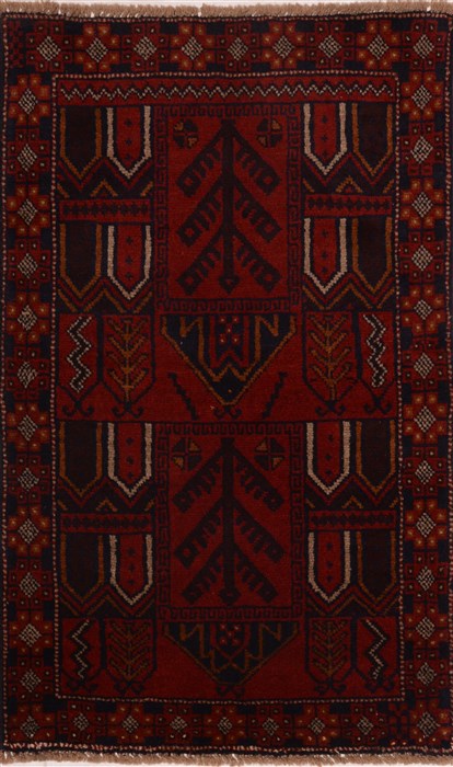 Baluch Red Hand Knotted 210 X 47 Area Rug 100-17947 Image 0