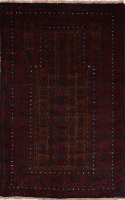 Baluch Red Hand Knotted 30 X 48 Area Rug 100-17952 Image 0
