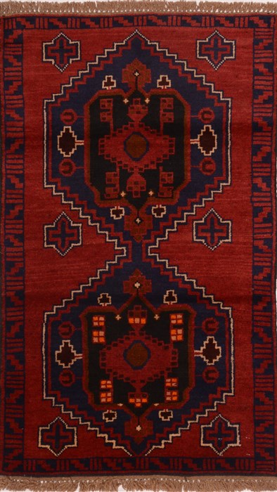 Baluch Red Hand Knotted 26 X 44  Area Rug 100-17958 Image 0