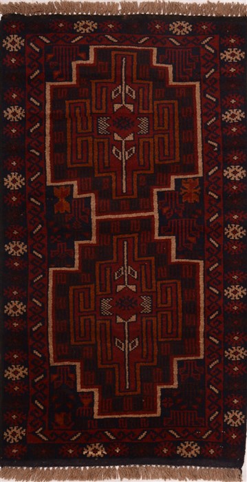 Baluch Red Hand Knotted 26 X 46  Area Rug 100-17961 Image 0