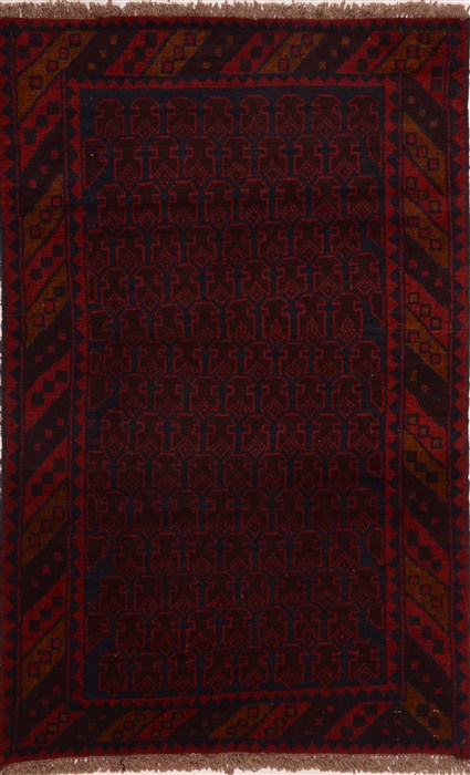 Baluch Red Hand Knotted 28 X 45  Area Rug 100-17966 Image 0