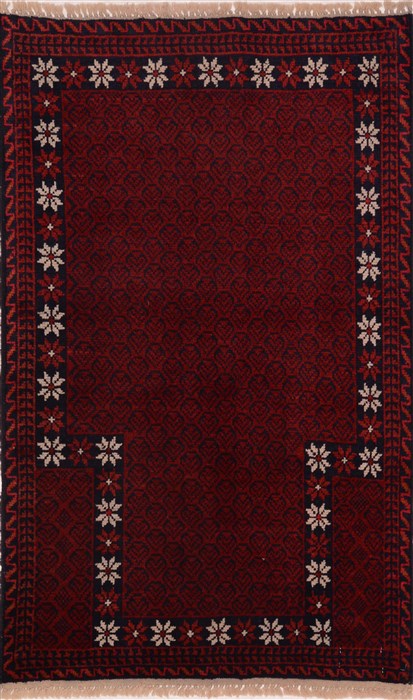 Baluch Red Hand Knotted 28 X 44  Area Rug 100-17972 Image 0