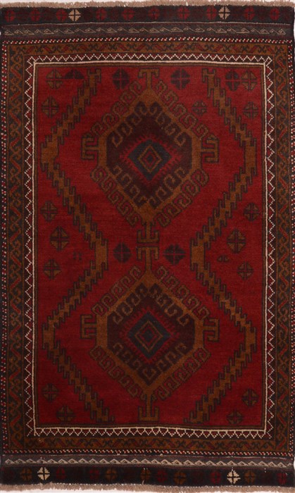 Baluch Red Hand Knotted 28 X 45  Area Rug 100-17973 Image 0