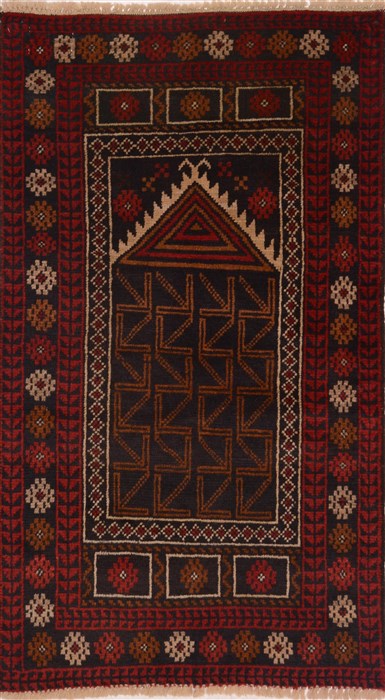 Baluch Brown Hand Knotted 28 X 44  Area Rug 100-17978 Image 0