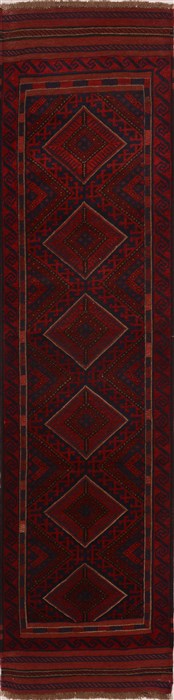 Baluch Red Runner Hand Knotted 22 X 88  Area Rug 100-17988 Image 0
