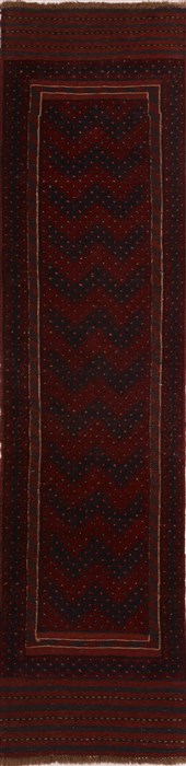 Baluch Red Runner Hand Knotted 110 X 81  Area Rug 100-17989 Image 0